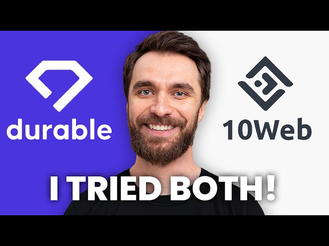 Durable vs 10Web (2025) – Best AI Website Builder for Speed, SEO & Customization!
