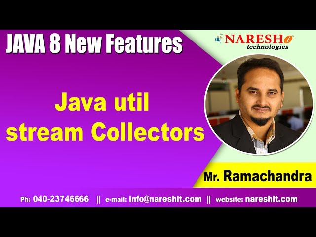 Java util stream Collectors | Java 8 New Features Tutorials | by Mr.RamaChandra