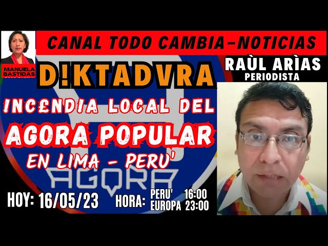 D!KT4DURA: !NCEND!A EL LOCAL DE LA ASOCIACION  CULTURAL "ÁGORA POPULAR" / ENTREVISTA A RAÚL ARIAS