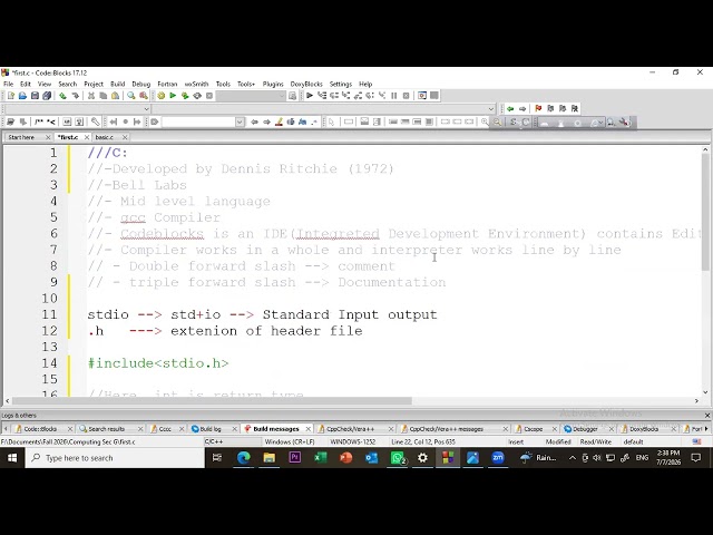 Introduction to Computing Basic (With C programming)