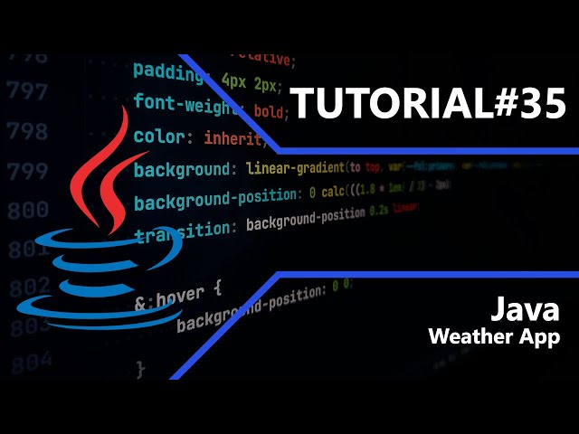 Java | Weather App | Tutorial #35