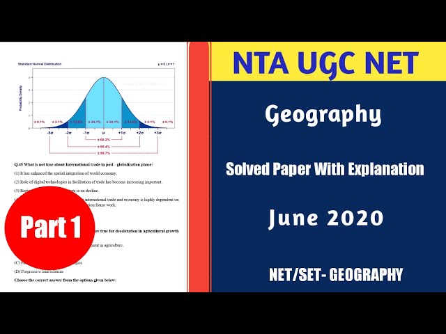 Part 1 UGC NET June 2020 Geography Solved Paper with Explanation | Detail Analysis June 2020 Paper 2