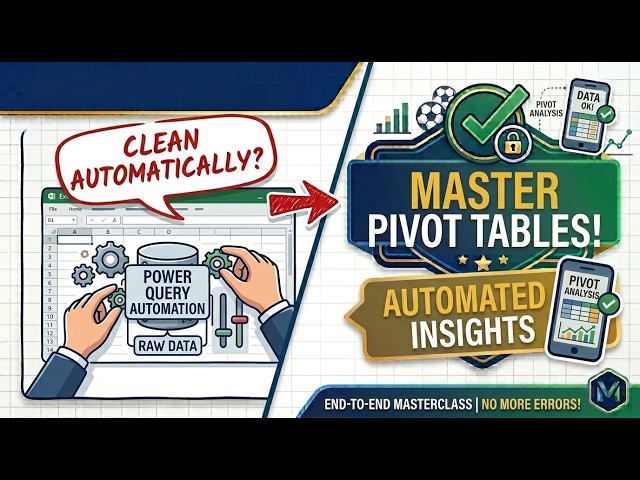 Complete Excel Masterclass: Power Query Automation & Pivot Table Analysis (49 Mins 58 secs)