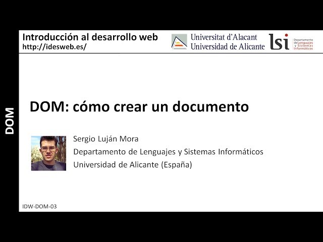 DOM: cómo crear un documento