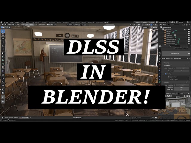 Testing DLSS in Blender! Real-time denoising #blender #3d #art #digitalart #cg #render #rendering