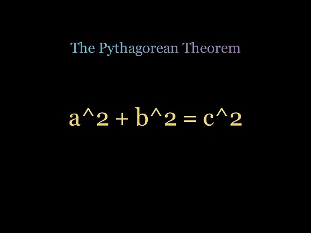 The Pythagorean Theorem (Visualized)