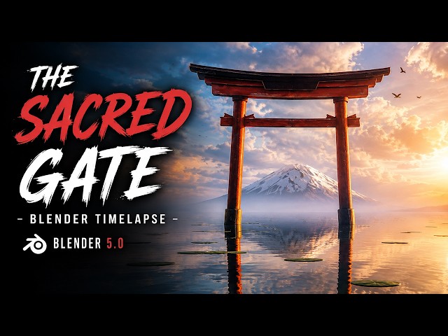 The Sacred Gate - Blender Timelapse- Blender 5.0 Timelapse