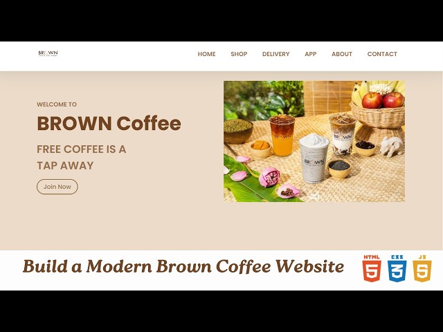Design a Beautiful Static Brown Aesthetic Website! ☕️🍂 (HTML & CSS)