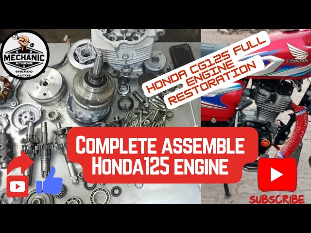 How to Fully Rebuild a Honda CG125 Engine | Honda CG125 Engine Restoration | How to Assemble a 12...