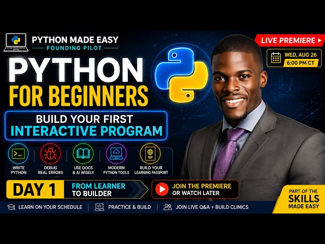 🐍 Python for Beginners: Build Your First Interactive Program | Python Made Easy Day 1