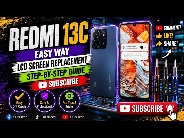 Redmi 13c LCD Screen Replacement | Redmi 13c Display Change 