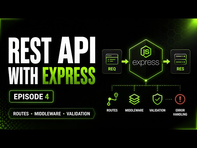 Build a Real REST API with Express (Routes, Middleware, Validation) | Node.js Zero to Production #4