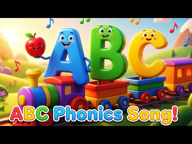 Alphabets Song for 3 Years Old,A to Z Phonics Sounds, ABC Phonics Song | Nursery Rhymes, A for Apple