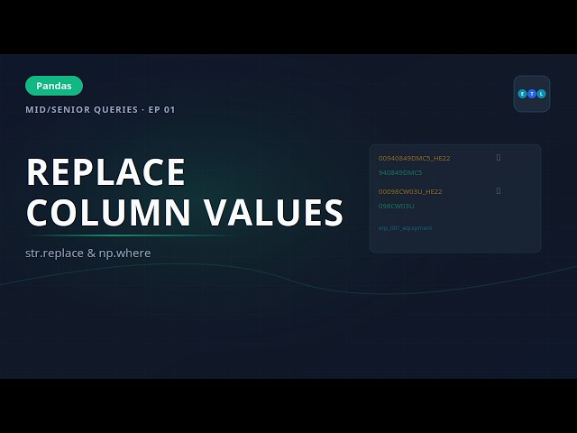 Mid/Senior Queries - Replace Column Values | Pandas