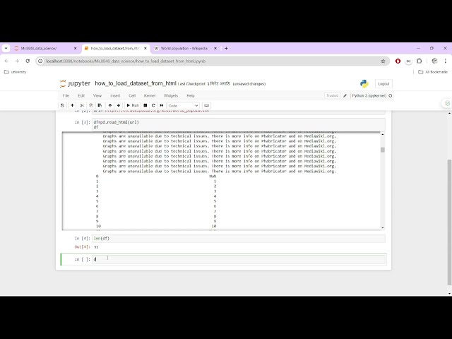 how to load dataset from html | read dataset from HTML