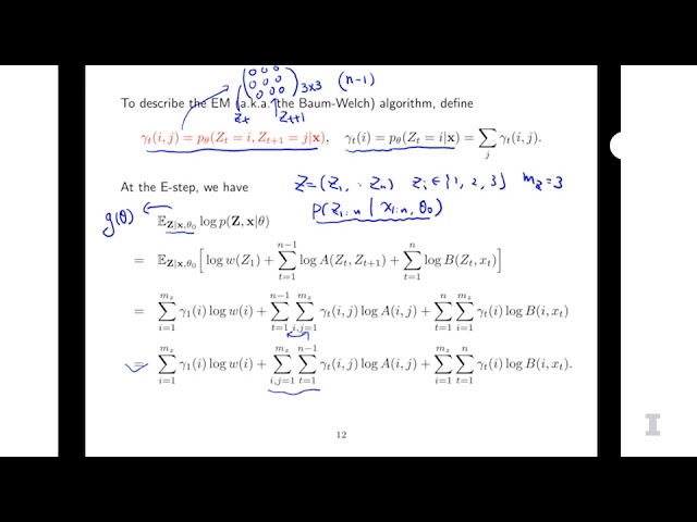 2018 1 STAT542 8 15 The Baum Welch Algorithm  HMM EM