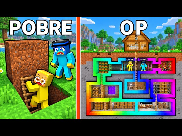 De BASE SUBTERRÁNEA POBRE a OP en Minecraft!