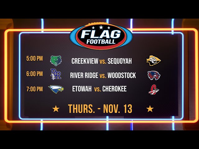Creekview Hosts Sequoyah, River Ridge, Woodstock, Etowah & Cherokee | 2025 GPB Sports Flag Football