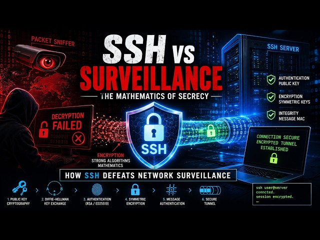 The Mathematics of Secrecy | How SSH Defeats Network Surveillance | CyberCraft Lab