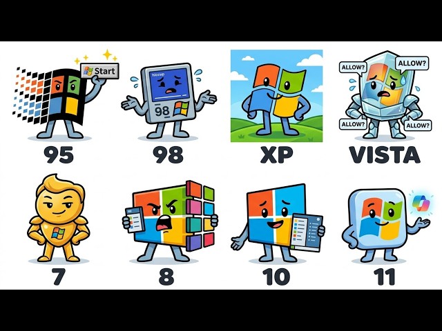 Every Windows Version Explained in 12 Minutes