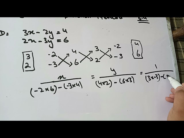 Cross Multiplication method |solving linear equation | class 8