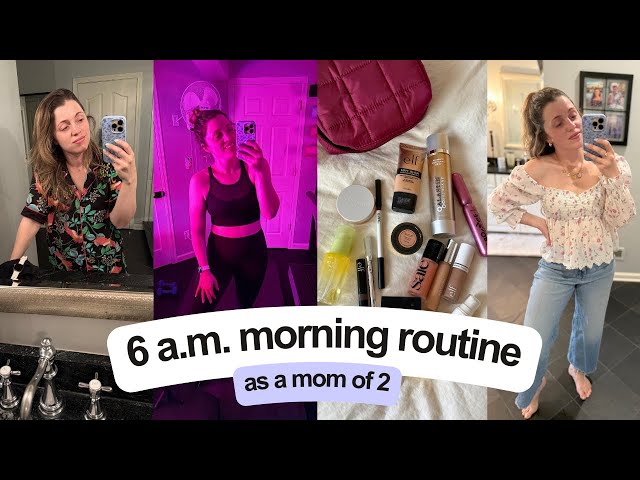 6 a.m. *realistic* Morning Routine (mom of 2) 🤗 What school mornings actually look like