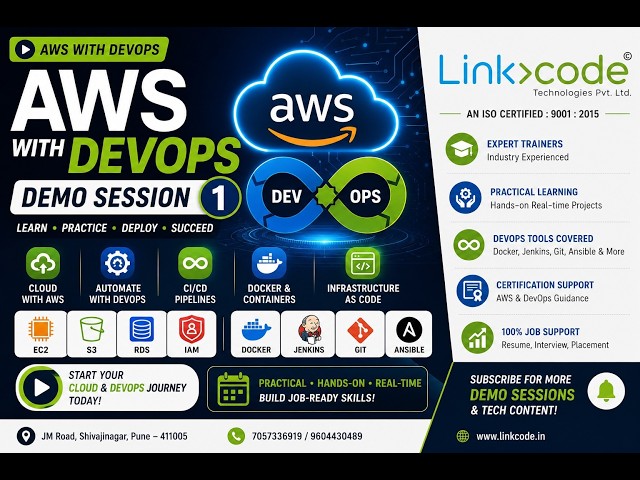 AWS with DevOps training for the deployment of the projects, Linux | Networking | Docker | Terraform