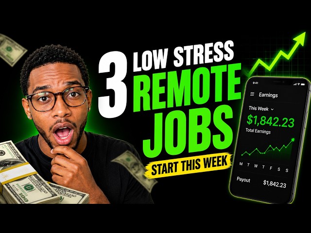 3 Low Stress Remote Jobs You Can Start This Week