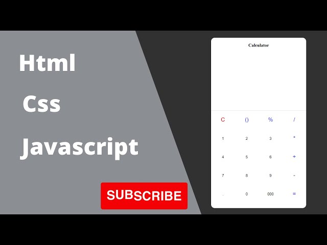 Create a simple calculator using HTML, CSS, JavaScript || || Web Creator