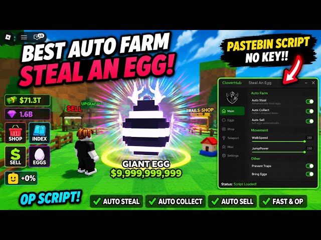 [NEW] Best Auto Farm 🔥 Steal An Egg Script - Auto Farm + Speed + More!