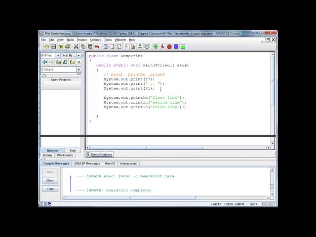 Java Basics - print  println