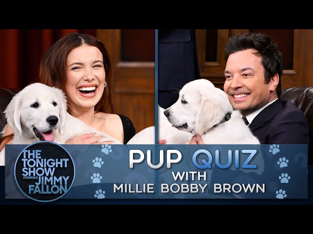 Pup Quiz with Millie Bobby Brown | The Tonight Show Starring Jimmy Fallon