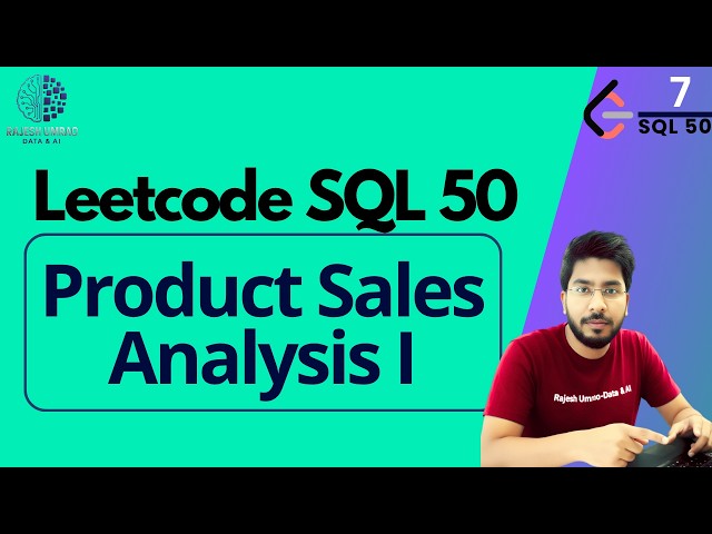 8) Product Sales Analysis I | LeetCode SQL50 | sql tutorial | sql full course | SQL | Leetcode