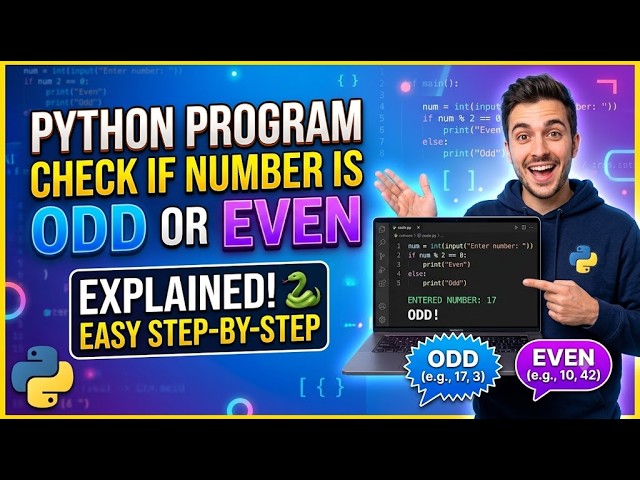 Python Program to Check Even or Odd Number | Step-by-Step Beginner Tutorial