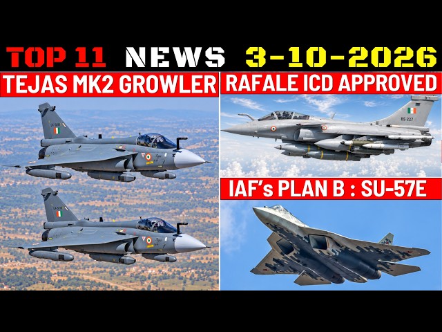 Indian Defence Updates : Tejas MK2 Growler,Su-57 Plan B,Rafale ICD Approved,Supersonic Strike UAV