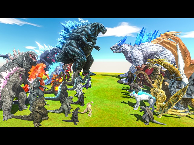 All Godzilla vs Shimo + Ghidorah - Godzilla Size Comparison Battle ARBS