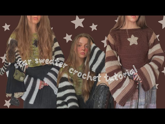 star sweater crochet tutorial (easy)