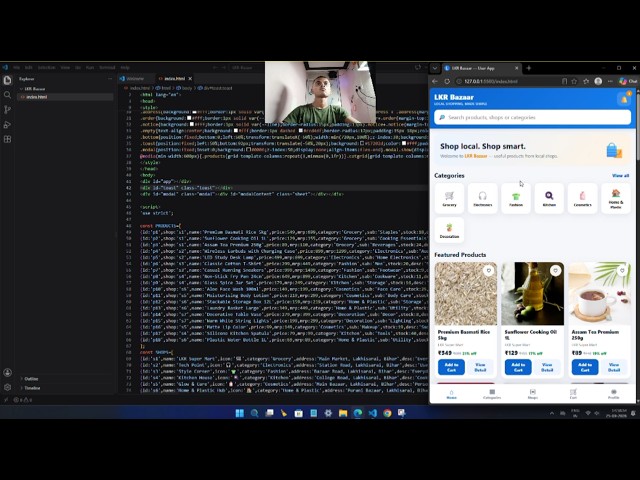 Catchy & Clear: I Created a Demo E-Commerce App Using ChatGPT & HTML! 🚀