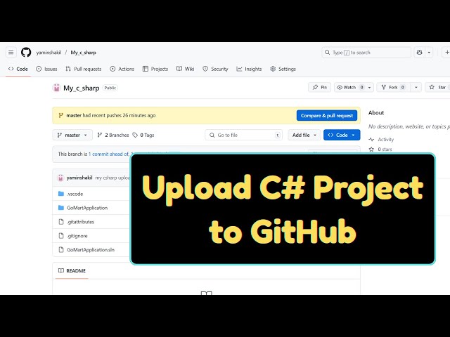 How to Upload C Sharp Project to GitHub