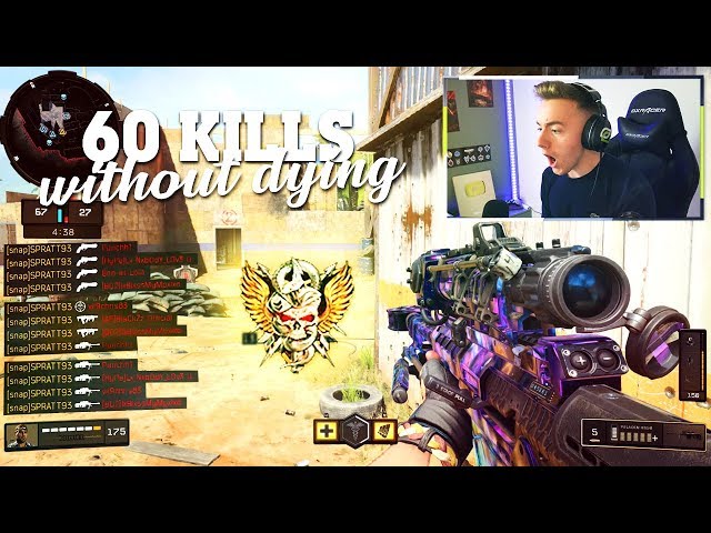 MY #1 BEST GAME on BO4... 60 KILLSTREAK!!