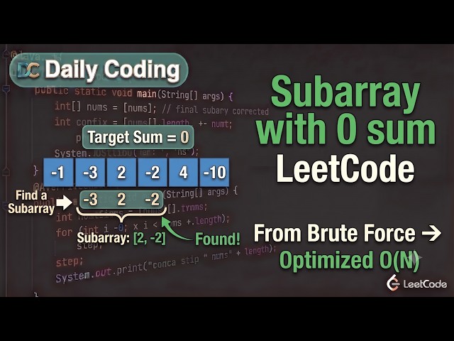 ⚡ Crack Any Subarray Sum Problem with This Trick | Java Tutorial #dsa #codinginterview #leetcode