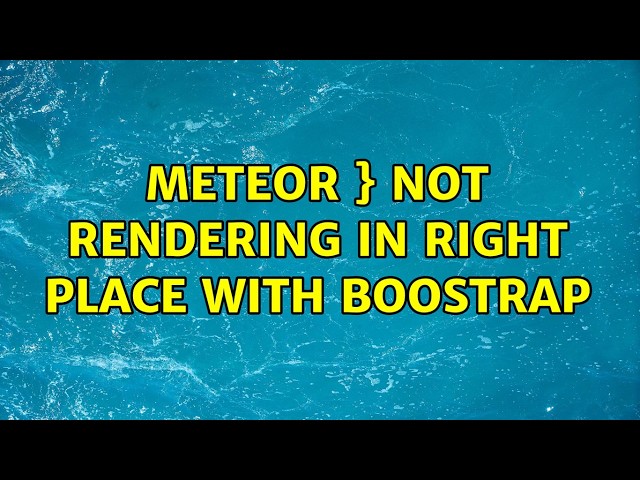 Meteor {{yield}} not rendering in right place with Boostrap