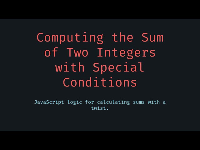 Compute the sum of the two given integers