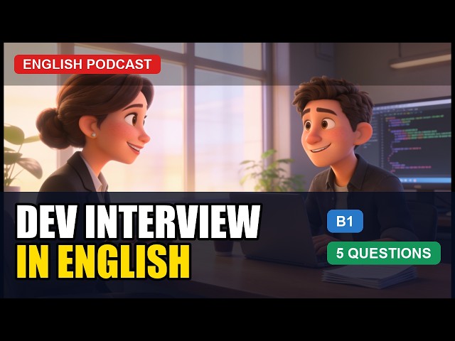 Software Developer Interview in English | Real Questions + Answers (B1) | English Podcast