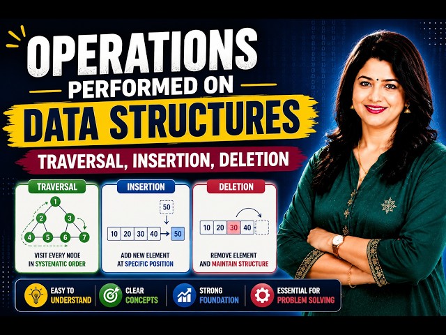 DSA Fundamentals Explained | Insertion, Deletion & Traversal Operations