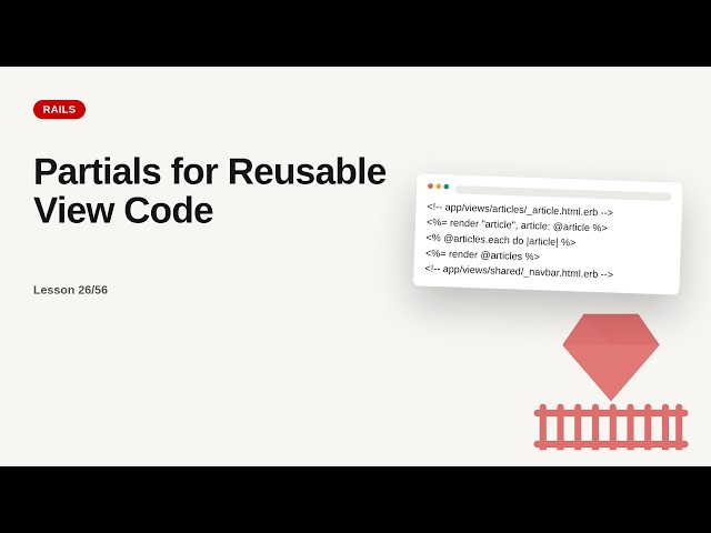 Ruby on Rails - Web development basic Series: Partials for Reusable View Code