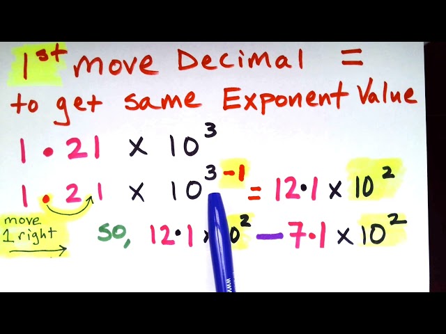 Part 11 "Scientific Notation Find the Difference example #2 Different Exponents" GED Math EXAM
