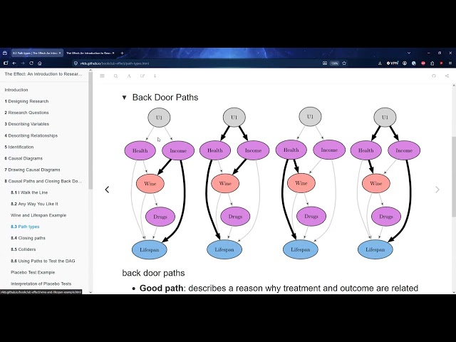 The Effect: Intro to Research Design and Causality: Causal Paths and Closing Back Doors (effect02 8)