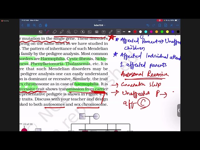 NCERT Solutions Class 12 Biology | Principles of Inheritance Part 4 | Dibyaranjan Parida