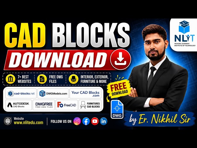 CAD BLOCKS DOWNLOAD | Free DWG Library | Resources Every Engineering Student Needs
